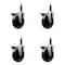 Service Caster 5'' Soft Rubber Swivel 3/4'' Expanding Stem Caster Set with Brake, 4PK SCC-EX20S514-SRS-PLB-34-4 - alternate 1
